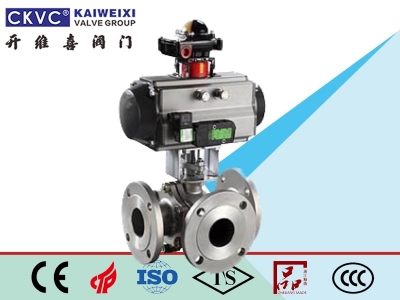 氣動三通球閥