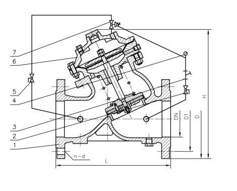 AX742X消防安全持壓泄壓閥使用說明書-工作原理(圖1)