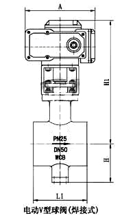 電動(dòng)法蘭型V型切斷球閥(圖2)